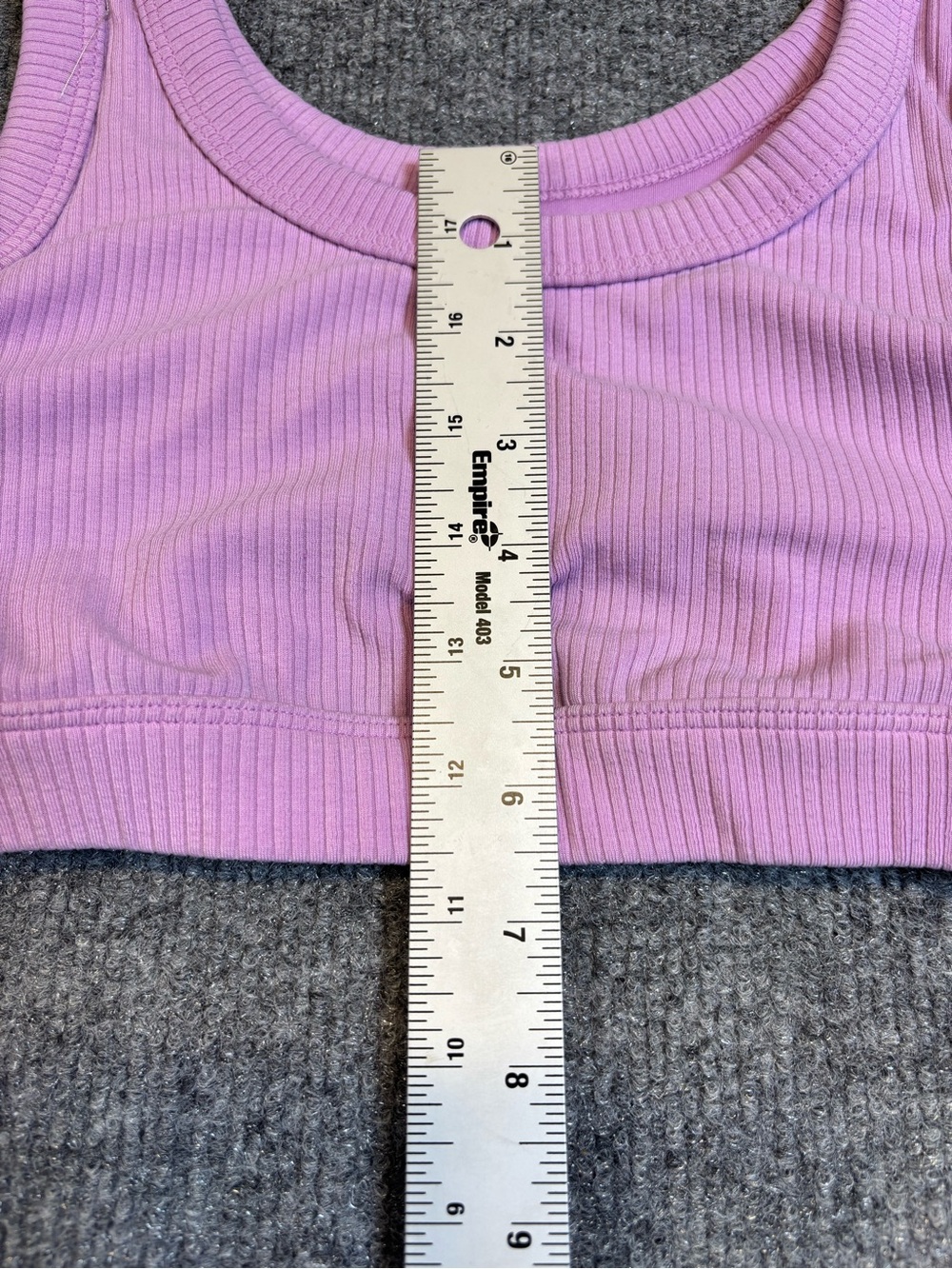 Alo Yoga Ribbed Wellness Bra Pink Lavender Scoop Sports Bra Size Small S - Picture 8 of 13